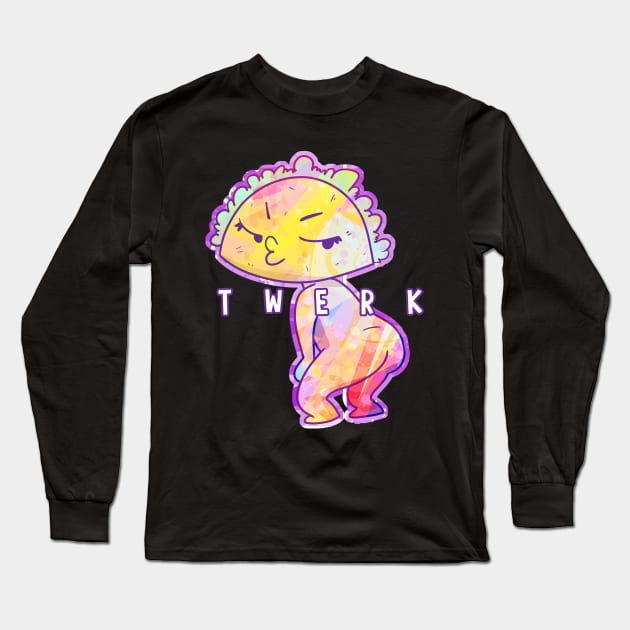 Twerking Taco Long Sleeve T-Shirt by starjelli